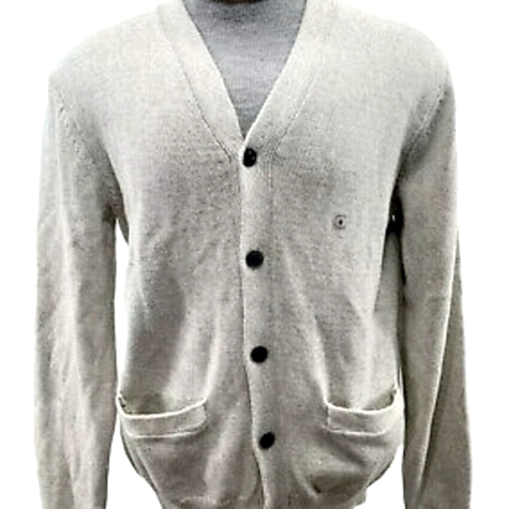 Chaps Ralph Lauren Mens Cream Button Up Classic Cardigan Sweater V-Neck Knit-L - Picture 3 of 8